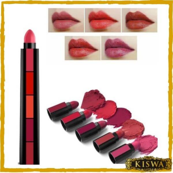 Lipstick matte 5 in 1 ka pack